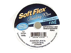 30 Feet - Soft Flex .014 inch FINE 21 Strand Wire  Clear (Satin Silver)