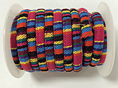 6mm Round Multicolors Cotton Cord MCC11 - Fuchsia Vegan Cord