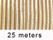 25 Meters - Cream Metallic Leather 1.5mm Round Leather Cord