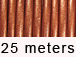 25 Meters - Burnt Orange Metallic Leather 1.5mm Round Leather Cord