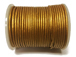 25 Meters -  Gold Metallic Leather 2mm Round Leather Cord