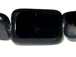Opaque Shiny Black w/ Matte Black Flat Rectangle (12 x 8mm)