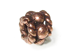 4x5mm Granulated Antiqued Copper Rondelle