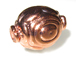 14.75x11x9.5mm Fancy Oval Bright Copper Bead
