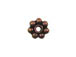 5mm Antiqued Copper Daisy Bead Strand 