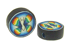Butterfly - 11.5mm Fimo Disc (Horizontal Hole) 