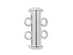 Strand Slider Clasp - Silver Plated
