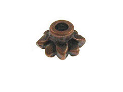 Copper Plated Brass 8-Petal Flower Bead Cap 