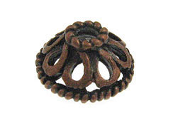 Copper Plated Brass Open Bali Style Bead Cap 