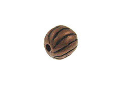 Round Copper Plated Brass Lined Bead 