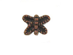 Copper Plated Brass Butterfly Bead 