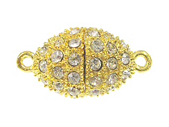 Gold Plated: Oval Magnetic Fireball Clasp 