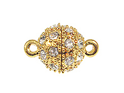 Gold Plated: Round Magnetic Fireball Clasp 