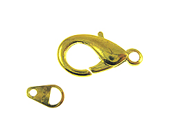 Gold Plated Lobster Clasp with Tag