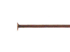 2 Inch, 20 Gauge Antique Copper Plated Headpin Bulk Pack of 1000
