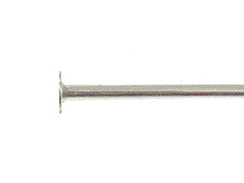 2 Inch, 24 Gauge Silver plated Headpins, 144 Count