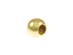 3mm Round  <b>Very Large</b> Hole Seamless 14K Gold Filled Beads, 1.57mm Hole