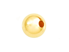 4mm Round Seamless 14K Gold Filled Beads, 0.9 to 1mm Hole