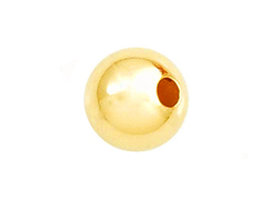 5mm Round Seamless Gold Filled Beads 14K/20, 1.4mm Hole