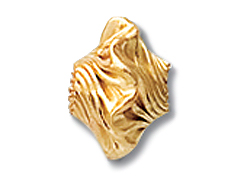 10mm Gold-Filled Twisted Garlic Nugget Bead 14/20Kt.