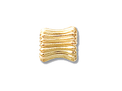 14K Gold Filled 5.5x6.5mm Corrugated Tube Beads