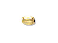 14K Gold Filled 3x5mm Corrugated Oval Beads