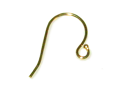 14K Gold-Filled Bead End Ear Wire, 1.5mm Bead, 20x10mm, Bulk, 200 count, 21.5 Gauge