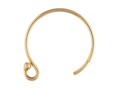 14K Gold-Filled Circle Ball End Ear Wire