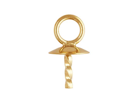 14k Gold-Filled 4mm Cup and Twisted Peg Drop