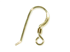 14K Gold-Filled Earwire With Coil Accent Bulk Pack of 200