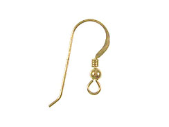 14K Gold-Filled Earwire with Ball & Coil Accent 