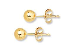 14K Gold-Filled 3mm Ball Post Earring  with Clutch, 1 Pair 