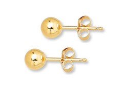 14K Gold-Filled 7mm Ball Post Earring  with Clutch, 2 Pcs