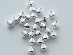 10  Sterling Silver 4.8mm Bicone Beads   **<i><b>new</i></b>**