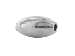 10  Sterling Silver Plain Oval Beads 4x7mm