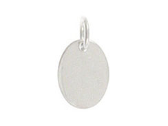 Sterling Silver Oval Hang Tag 