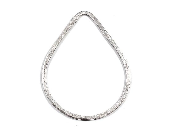 Sterling Silver Satin Pear Link