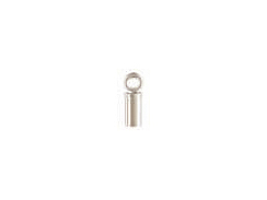 2mm Sterling Silver Tube Endcap (2mm ID)