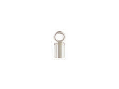 3mm Sterling Silver Tube Endcap (3mm ID)