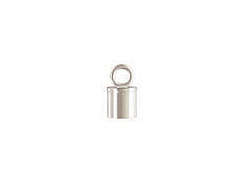 4mm Sterling Silver Tube Endcap (4mm ID)