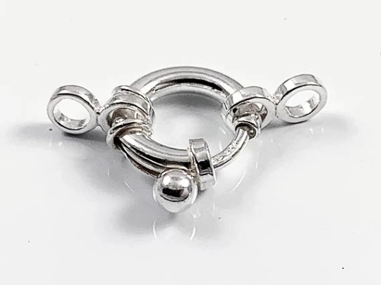 0mm Heavy Duty Spring Ring Clasp Sterling