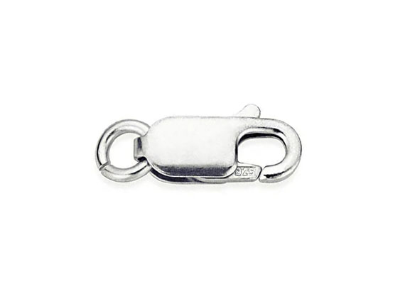 12mm Sterling Silver Lobster Claw Clasp with Ring