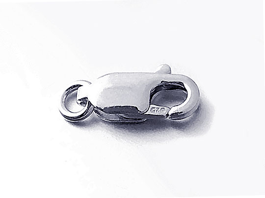 10mm Sterling Silver Lobster Claw Clasp with Ring