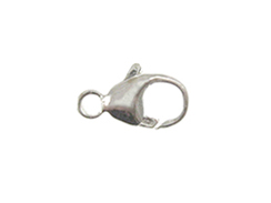 11mm Sterling Silver Oval Trigger Lobster Claw Clasps with Built in Ring