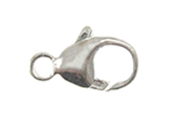 16mm Sterling Silver Oval Trigger Lobster Claw Clasps with Built in Ring