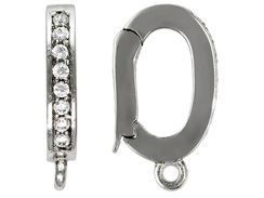Sterling Silver Moveable Enhancer Bail with CZ 