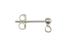 Sterling Silver 3mm Ball Stud Earring Post