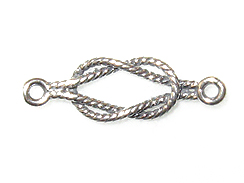 Sterling Silver Twisted Rope Knot Connector Link