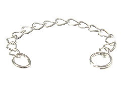 Sterling Silver 2 Inch Curb Link Extender Chain With Split Ring End