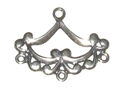 Sterling Silver: Scalloped Edge 1-3 Chandelier Earring Connector